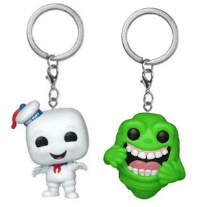 Filmler Ghostbusters kalmak Puft hatmi adam anahtarlık PVC vinil şekil anahtarlık oyuncaklar 4CM