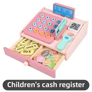 מפעל מכירה ישירה עץ מזומנים אינטראקטיבי רישום ילדים להעמיד פנים משחק סצנה חינוכית מוקדם צעצועי מכולת - Product Image 6