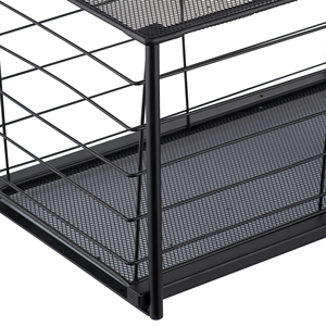 Moderno Escurridor de Platos de Hierro para Encima del Fregadero, de un Solo Nivel, con Cestas de Almacenamiento para Escritorio de Oficina y Encimeras - Product Image 2