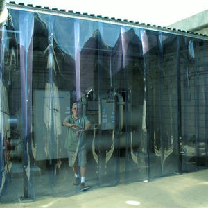 <span class=keywords><strong>Tende</strong></span> in PVC a Strisce per Celle Frigorifere Industriali, Risparmio Energetico, Antivento, Antipolvere, Isolanti, Blu Chiaro Trasparente - Product Image 2