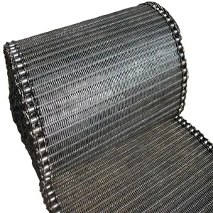 Stainless Steel Wire Mesh Woven Food Grade Cooling Chain Conveyor Belt