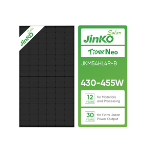 Panel Solar Jinko Tiger Neo 54HL4R-B 430-455 Vatios, Totalmente Negro, 430W 435W 440W 445W 450W 455W Tipo N, en Stock - Product Image 1