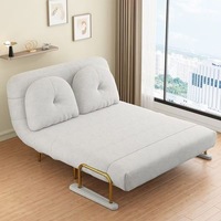 Canapé-lit pliable double usage compact avec structure en bois de pin et rembourrage en fibre de coco pour appartements, salons, balcons et unités de location