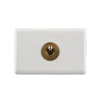 Interruptor de palanca de cerámica retro europeo blanco en stock, interruptor de pared de una o dos bandas para el hogar y hoteles