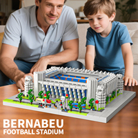 Juguete Educativo Moderno, Estructura de Múltiples Niveles, Modelo de Campo de Fútbol, Set de Construcción, Bloques de Construcción del Estadio Bernabéu
