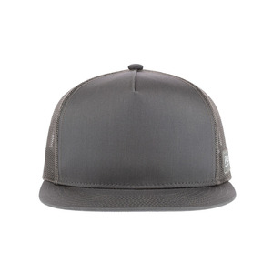 Casquette Trucker personnalisée en gros, 5 panneaux, couronne haute, structurée, visière plate, maille, snapback, vierge, style 6006, OEM - Product Image 2