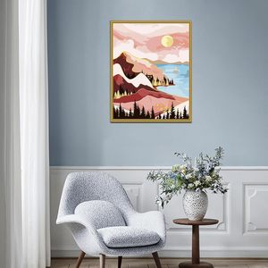 Sơn theo số kit, phong cảnh trừu tượng người lớn bằng bộ sơn kỹ thuật số, tự làm hồ xem sơn dầu sơn acrylic - Product Image 2