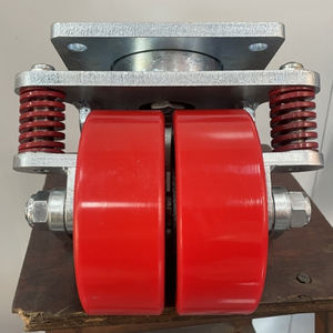 Roue pivotante extra résistante, capacité de charge de 1 tonne, roue pivotante de 100 mm de large avec ressort - Product Image 2