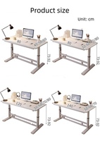 Table d'étude multifonctionnelle en bois réglable avec plateau à effet bois, idéale pour le bureau à domicile, avec fonction pliable – Nouveauté en promotion