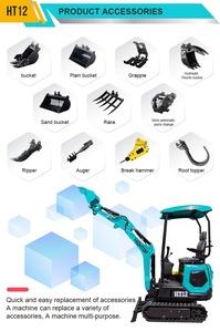 HT12 Hydraulic Crawler Excavator Exported to Europe and America Agricultural Orchard <b>Trenching</b> Construction Small Excavator - Product Image 6