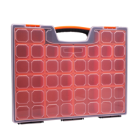 Boîte de rangement pour outils en plastique transparent avec couvercle à vis