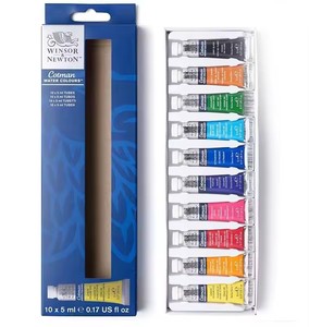 Juego de Pinturas de Acuarela <span class=keywords><strong>Winsor</strong></span> & <span class=keywords><strong>Newton</strong></span> Cotman, 10 Colores, Tubos de 5 ml (0.17 oz) para Pintura Artística en Acuarela - Product Image 1