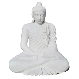 Large Outdoor Carving Life Size White Marble Buddha Statues Home Decor Religious Buddha Statues