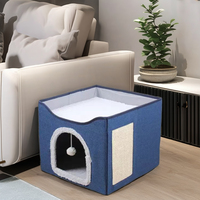 Vente chaude Quatre Saisons Universel Pliable Double Couche Écologique Durable Chat Lit Cave Chien Chenil Lits Pour Animaux De Compagnie