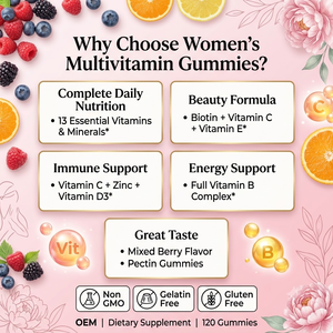 Gomitas Multivitamínicas para Mujer OEM ODM, 120 Unidades, Proveedor de Marca Privada al por Mayor - Product Image 4