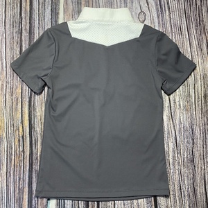 Vêtements d'équitation pour femmes de haute qualité, manches courtes, couleurs contrastées, dos en tissu mesh, amincissant, respirant - Product Image 6