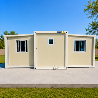 Conteneur habitable extensible de 20 pieds blanc ivoire à prix réduit, solution de logement préfabriqué en vrac avec vidéo, solution de cabine préfabriquée robuste