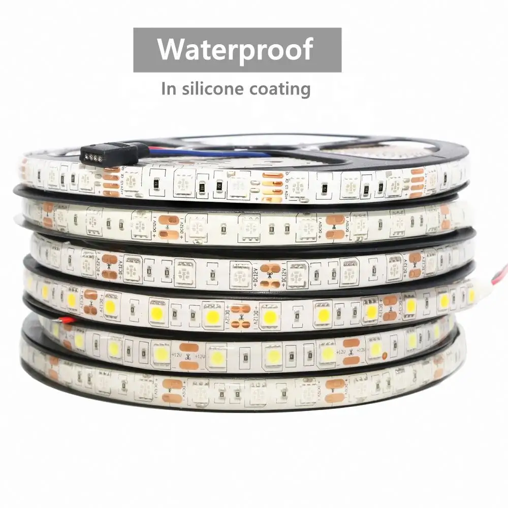 Striscia LED 5050SMD DC12V 300LED impermeabile IP65 flessibile RGB nastro fita LED Light Strip RGB Tape Diode 5m/roll