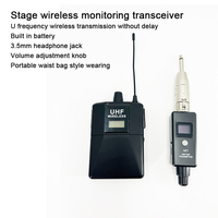 Système de monitoring intra-auriculaire sans fil professionnel (IEM) avec émetteur et récepteur ceinture pour studio, groupe et performances live