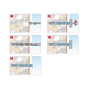 Tapón de pared TOX multiusos Aqua Stop Pro 62tlg. 6x38/8x50mm + tornillo + taladro en caja redonda - Product Image 4