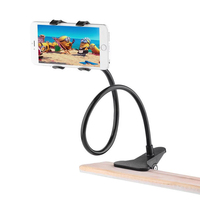 Pour lit tablette voiture support de montage prend en charge iPhone XS Samsung Flexible Long bras support universel pour téléphone portable support paresseux avec pince