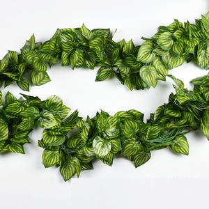 ورق لبلاب اصطناعي, ورق لبلاب أخضر اصطناعي بطول 2.3 متر ، ورق من البلاستيك لتزيين العنب - Product Image 5