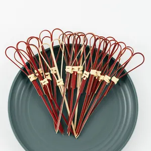 Factory-direct Food Grade Eco-friendly Biodegradable Healthy Natural Bamboo Knot Skewers Bamboo Picks Bamboo Skewers