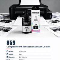 Inchiostro di ricarica nero Cocolor 859 T8591 140ml compatibile per stampanti Epson M105 M205 EcoTank L605 L655 L1455