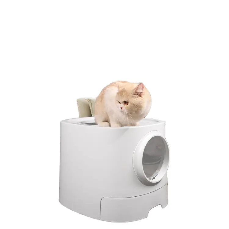 القط صندوق نفايات كبيرة سعر المصنع الذاتي تنظيف الجملة مربع تنظيف صندوق نفايات مرحاض للقطط