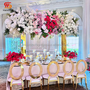 Base de Metal Dorada de Lujo para Camino de Mesa, Personalizable en Tamaño y Color, para Centros de Mesa de Bodas y Fiestas, Acero Inoxidable - Product Image 1