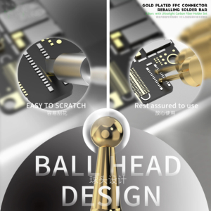 2uul Sc98 Vergulde Tin Slepen Naald Fpc Connector Reballing Soldeer Bar Pcb Snel Vertinde Ultralichte Koolstofvezel Houder Set - Product Image 4