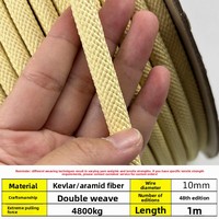 Cordons tressés personnalisés en Aramide Kevlar 10mm 48 brins, anti-UV, ignifuges, résistants à la chaleur, pour applications sous-marines en haute mer, jaunes
