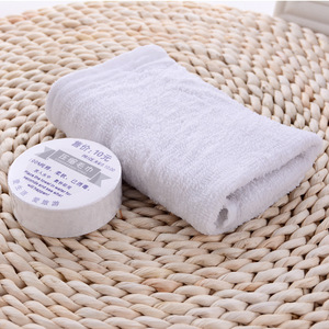 Bán buôn tinh khiết bông không gây dị ứng nén Khăn du lịch xách tay khách sạn màu trắng rắn nhà sử dụng khăn tắm - Product Image 4