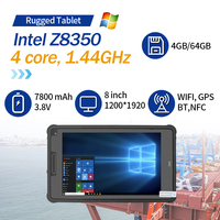 Nueva Tableta Industrial Resistente de 8 Pulgadas con Windows, CPU Intel, con RS232 para Ranura de Tarjeta SIM, Auricular, Escáner de Código de Barras, RFID, GPS, Wi-Fi