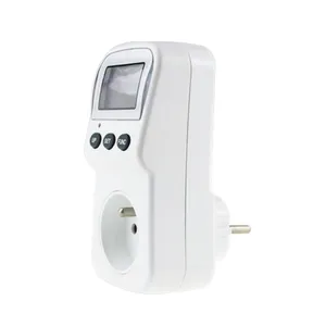 Smart Power Meter Socket PC White 230V 16A Electric Plugs
