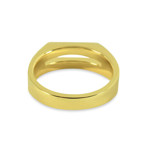 Gemnel Hot Sale Men Jewelry Stainless Steel Plain <strong>Split</strong> Signet <strong>Ring</strong> - Product Image 5