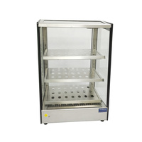 Mini vitrine électrique commerciale, en verre chaud, présentoir de chauffage des aliments, vitrine