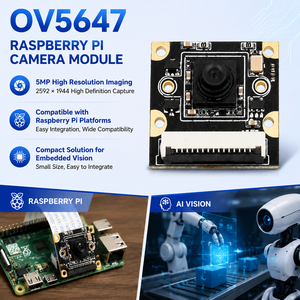 OV5647 5MP โมดูลกล้องความละเอียดสูงสำหรับ Raspberry Pi MIPI ขนาดกะทัดรัด สำหรับการพัฒนาการมองเห็นแบบฝังตัวสำหรับ Raspberry Pi AI Vision - Product Image 3