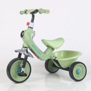 Venta al por mayor niños empujar triciclo niño bicicleta/gran cesta triciclo para niños envío gratis/triciclo para bebé con música y luz - Product Image 3