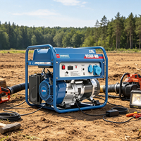 Générateur d'électricité silencieux à essence 5KW 4 temps avec réservoir de 25L 50Hz pour chantier et camping