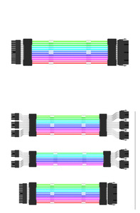Cộng Với V2 24Pin RGB Cáp Mở Rộng 220Mm Chiều Dài 120 Tùy Chỉnh Cung Cấp Điện Bện RGB Cáp Cho Máy Tính Chơi Game Trường Hợp - Product Image 3