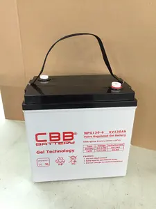 CBB 6V130Ah Gel Solar Battery 130Ah Battery Price 6V Deep Cycle Battery Wholesale