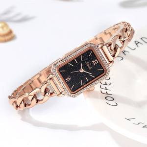 Nuevo Reloj de Lujo para Mujer con Pedrería, Estilo Nicho, Correa de Acero Inoxidable, Cuadrado, Cuarzo, Resistente al Agua - Product Image 5