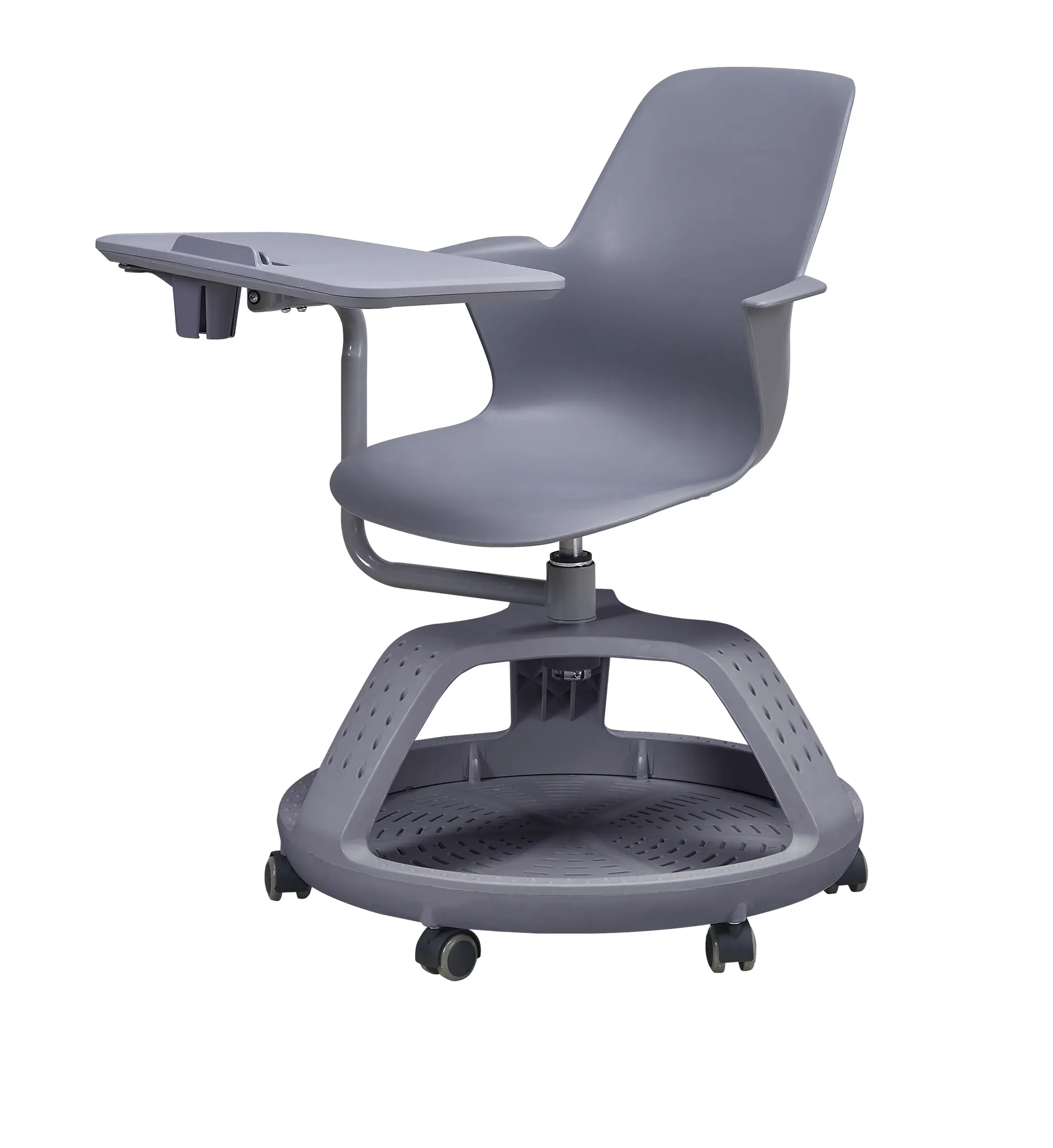 Student Classroom Desk and Chair Training meeting chair with wheels School Preschool Furniture double seat