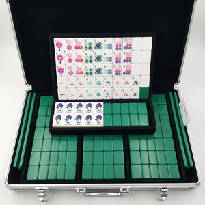 Jeu de Mahjong Américain Sur Mesure Bleu Teal Profond avec Plumes de Paon Gravées, Tiges de Libellule, Tuiles en Acrylique – Jeu de Société Professionnel, Cadeau - Product Image 4