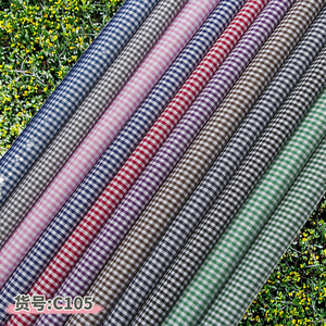 Tissu Popeline à Carreaux 100% <span class=keywords><strong>Coton</strong></span> Peigné Teint <span class=keywords><strong>en</strong></span> Fil Écologique Prêt à Expédier (RTS) 60S pour Chemises et Robes Garçons & Filles - Product Image 3