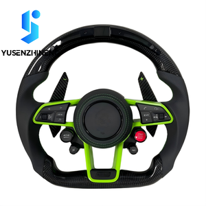Volant de voiture personnalisé en cuir et fibre de carbone pour <span class=keywords><strong>Audi</strong></span> R8 A4 B9 A5 B8 Q3 A3 S5 B8.5 S3 A6 C7 S4 B9 A7 S4 A3 Q5 SQ5 A8 D3 D4 RS - Product Image 5