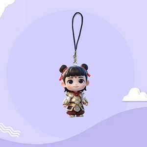 Bright Red Nezha And Ao Bing Pendant Mobile <b>Phone</b> Strap Plastic Resin Cartoon <b>Charm</b> Spring 2025 - Product Image 4