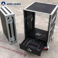 APEX CASES Système audio amplifié pour tournée, transport 14U 16U 18U avec tiroir, flight case de transport routier pour rack