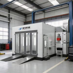 <span class=keywords><strong>Cabine</strong></span> de <span class=keywords><strong>peinture</strong></span> automobile à aspiration descendante entièrement éclairée par LED, dimensions intérieures personnalisables 8,5m x 4,2m x 2,8m, pour usage en garage - Product Image 2